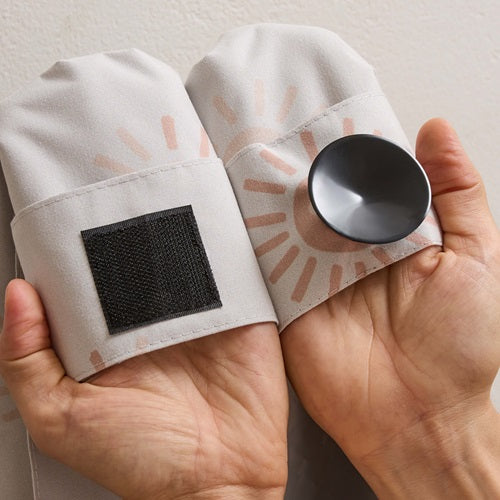 Travel blackout blind with suction cups and velcro