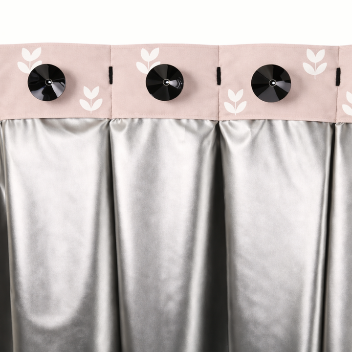 Use Velcro to adjust size of portable blackout blind with suction cups